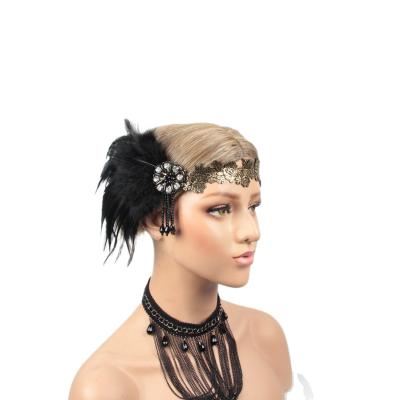 China 1920s Eco-Friendly Feather Hair Accessories For Women Factory Handmade for sale