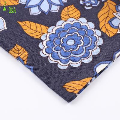 China New 55 45 Count Viscose 10*10 Yarn Sustainable Linen Printed Floral Linen Fabric Clothes for sale