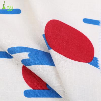 China High Quality Sustainable Density 42*38 Porcelain Viscous Linen Custom Printed Woven Shirt Fabric for sale