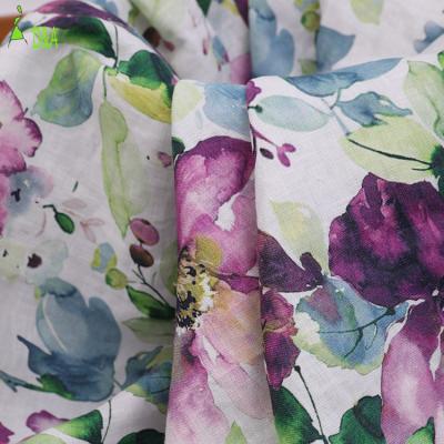 China Dress Fabric Sustainable Woven Material Customized Printing Floral Printed 100 100%L , 100% Simple Sustainable Garment Canvas DA Make-to-Order for sale