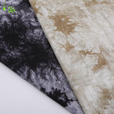 China Sustainable Breathable 100% Cotton Tie-Dyed Materials Woven Bulk Cotton T Shirts Fabric for sale