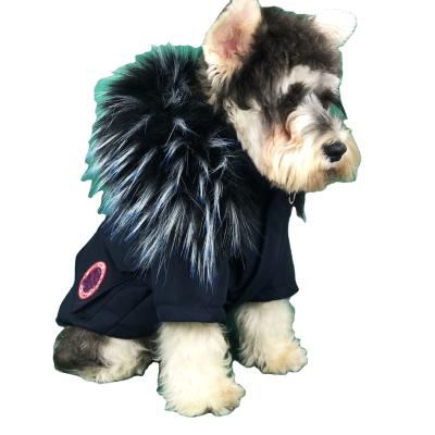 China Hot Selling Luxury Dog Stocked Down Small And Medium Dogs Autumn Winter Thick Dog Clothes Warm Jacket for sale