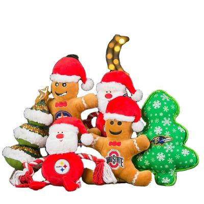 China New Design Pet Stocked Toy Holiday Plush Dog Toy Chewing Toy Christmas Puzzle Training Interactive Pet Toy for sale