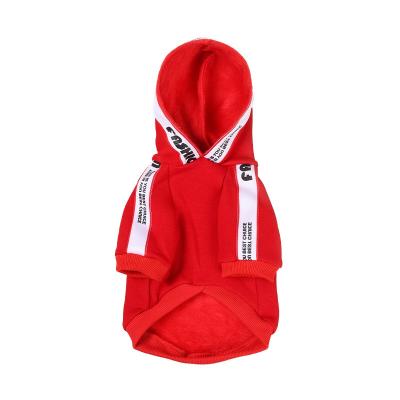 China Stocked Wholesale Hot Sale Customized Dog Clothes Autumn Luxury Winter Plus Velvet Pet Hoodie for sale