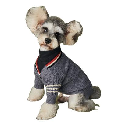 China Stocked Popular Hot Sale Autumn/Winter Dog Clothes Knit Sweater Cardigan Pet Sweater for sale