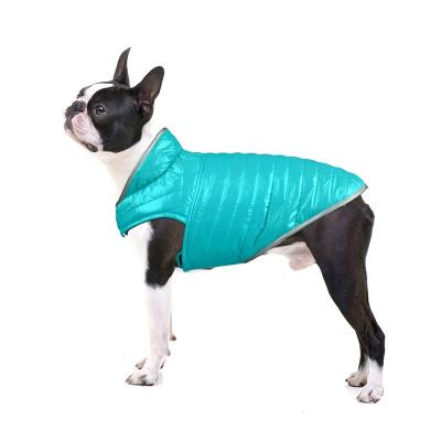 China Wholesale Stocked Waterproof Dog Clothes Reversible Winter Dog Coat Pet Clothing Pet Down Jacket for sale