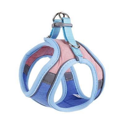 China Reflective Polyester Mesh Dog Vest Adjustable Reflective Breathable Cat Harness Pet Walking Lead Dog Harness for sale