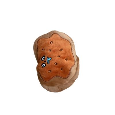 China New Korean Pet Stocked Toy Plush Hidden Food Dog Toy Pet Snuffle Squeaky Toys Dorayaki Design for sale