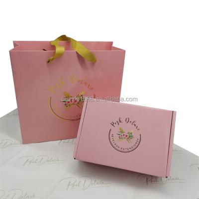 China Recycled Eco Friendly Shipping Luxury Packaging Eyelash Boxes Cosmetics Boxes Materials Blue Packaging Box Custom Cardboard Boxes With Logo for sale