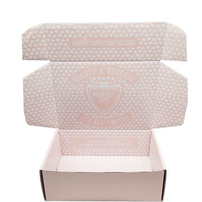 China Skin Care Materials / Paper China Manufacture Recycled Pink Printing Design Pattern Ad Box Cosmetic Packaging Boxes for sale