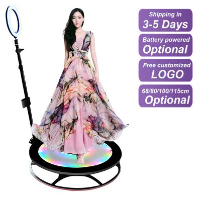 China 360 Rotating 360 Degree Photo Booth Wedding Slow Motion 360 Photo Booth 360 Photo Booth Machine Automatic 68cm/80cm/100cm/115cm for sale