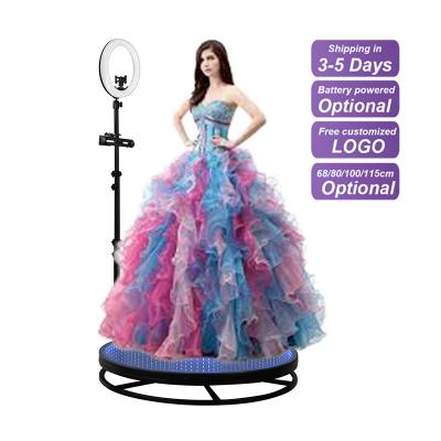 China 360 Degree Video Photobooth with Ring Lights 115CM Automatic 360 Photo Photobooth Booth for Wedding 68cm/80cm/100cm/115cm for sale