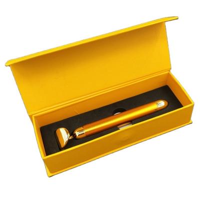 China Skin Revitalizer OEM Manufacturer Supply Electric Massage Stick Beauty Bar 24K Gold Pulse Facial Massager for sale