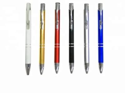 China Roller Metal Souvenir Blue Metal Pen for sale