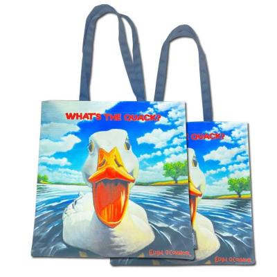 China Customized Color-Printed RPET Recycled Cotton Tote Bags: Your Unique Eco-Friendly Companion for sale