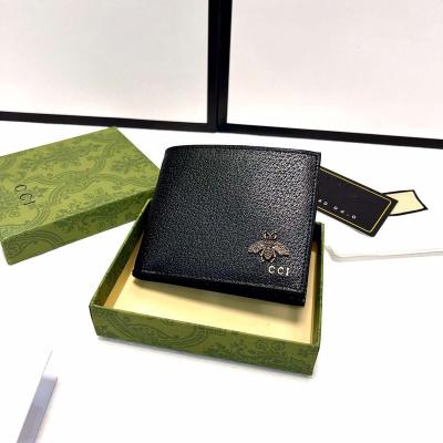 China New Fashion Men's Classic Designer Leather Card Holder 22CC Suit Clip Wallet For Simple Money Coin Pocket Card Holder Wallet for sale