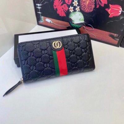 China 2022 New Fashion Luxury Classic Metal Print Wallet Ladies Card Holder Luxury Durable Feel Leather Large Label Box for sale