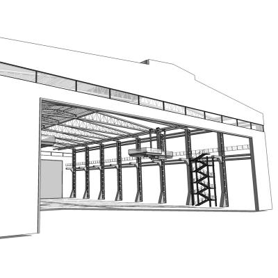 China Easy Assemble Durable Using Low Price Prefabricated Light Weight Steel Structure  Processing Workshop Steel Building for sale