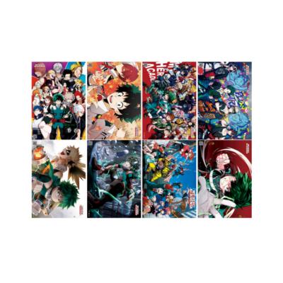 China 8pcs/set Cartoon Sticker Home Decor My Hero Academia Wallpaper Stickers Poster Dorm My Hero Academia Wallpaper for sale