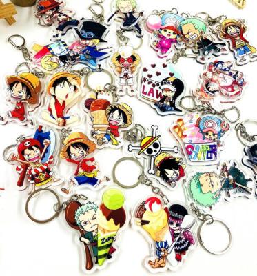 China Hot Selling Anime Luffy Chopper Acrylic One Piece Keychain of New Metal Acrylic One Piece Keychain for sale