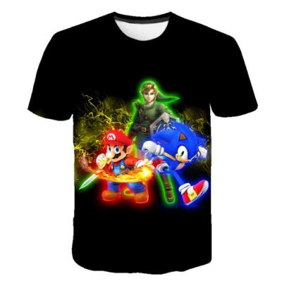 China UFOGIFT Viable Style New Mario Bros 3D Print T Shirts Mario Bros 3D Print Tees Classic Hip Hop T-Shirt for sale