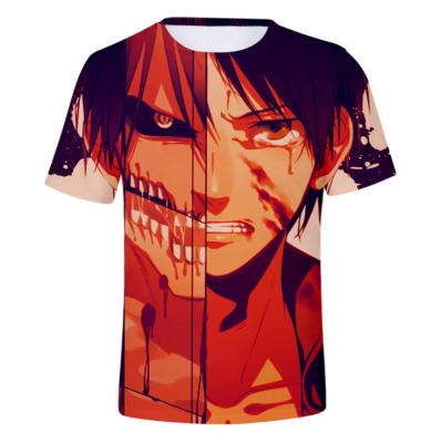 China Custom Plus Size T-shirt UFOGIFT Printing Attack On Titan Men T-shirt Cartoon Anime Adult Clothing for sale