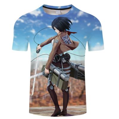 China Japanese Plus Size Anime Shirt UFOGIFT Attack On Titan Cosplay Costume Men T-shirt for sale