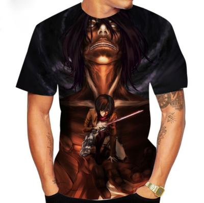 China Plus Size UFOGIFT Anime Attack On Titan T-shirt Cartoon Short Sleeve Tops Tee Sweatshirt Cosplay Costume for sale