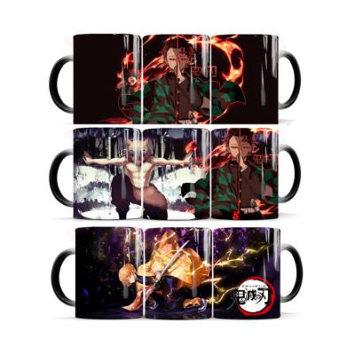 China UFOGIFT Viable Demon Slayer Anime Coffee Attacks Color Change Teacup Novelty Gifts Kimetsu No Yaiba Color Change Demon Slayer Mugs for sale