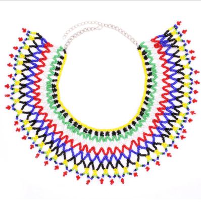 China UFOGIFT Boho Fashion Necklace Beads Boho Necklace - Wedding Jewelry Woven Personality Shawl Exaggerated Necklace for sale