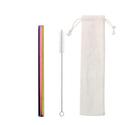 China Food Grade Sustainable Reusable Boba Straw Eco Reusable Bubble Tea Drinking Straw Large for sale