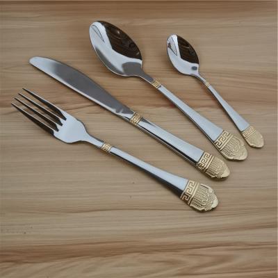 China Viable Wholesale 6pcs Stainless Steel Spoon and Stainless Steel Fork Sets 24pcs Cutlery Hanging Set for sale