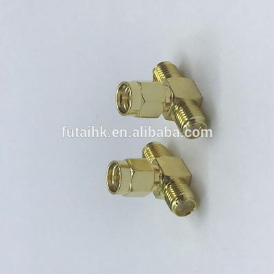 China RF SMA Male To SMA Female Three Way Adapter for sale