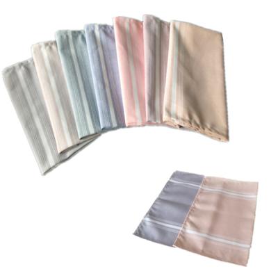 China Easy To Wash And Good Quality Good Color Fastness MJS Spun Polyester Bistros Striped Towels for sale