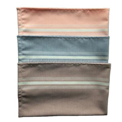 China Easy To Wash And Good Quality Good Color Fastness 100% MJS Spun Striped Polyester Bistro Napkin for sale