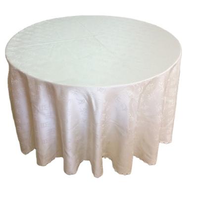 China Soft Elegant Polyester Jacquard Round Wedding Table Cloth for sale