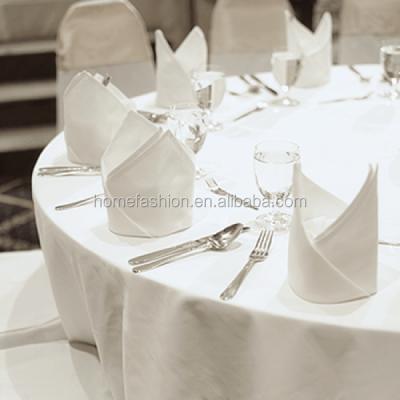 China Easy To Wash And Fastness High Quality Good Plain Color White Cotton Round Tablecloths And Napkins for sale