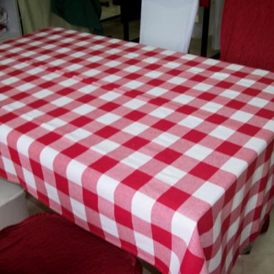 China Preservation Cotton Color Voucher Polycotton Check Tablecloth for sale