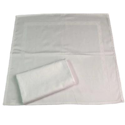 China Easy to wash and good quality custom made 100 color fastness cotton napkins with logo for airplane for sale