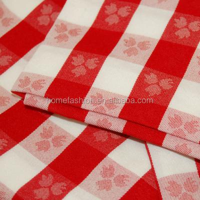 China Good Thick Durable 100% Cotton Yarn Dyed Jacquard Fabric For Table Cloths for sale