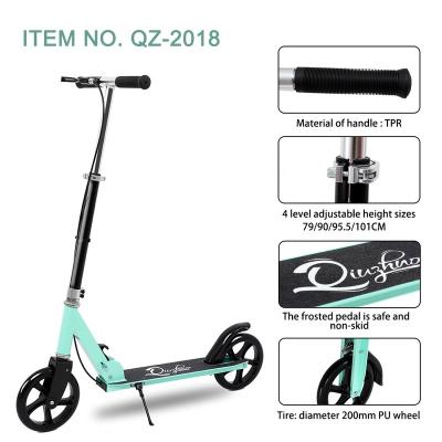 China Fast Folding QUZOOR Scooter For 8 Years And Old, Teens, Adults, Big Wheel Kick Scooter for sale