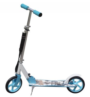 China QUZOOR Best Two Folding Big Wheel 200mm Foot Push Pedal Fast Wholesale Kick Scooter for sale