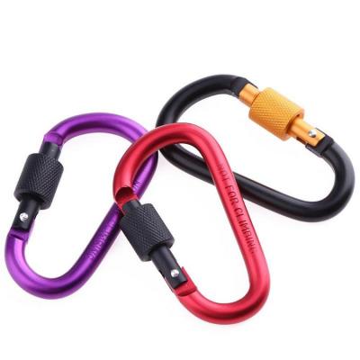 China Aluminum Alloy Customized Aluminum Locking Carabiner for sale