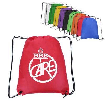 China Travel Bag Customized Giveaways Nonwoven Drawstring Backpack for sale