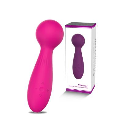 China Powerful Founction 10 Mode USB Charging Vibrator Multi Female Magic Wand Massager G Spot Clitoris Stimulator Vibrating Adult Sex Toys For Women for sale