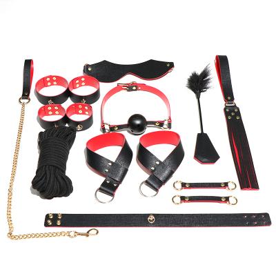 China Hot Selling BDSM Adult Games Amazon Slavery Costume Adult SM BDSM Blindfold Sex Slave Set Kits Bondage Kits Sex Toys 7 Pcs For Men Couples And Women for sale