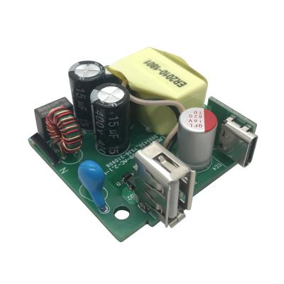 China FR-4 QC3.0 Custom Type C PD 20W 2.5A Fast Charging Pcba Board Manufacturer Charger Pcba For Mobile Phone for sale