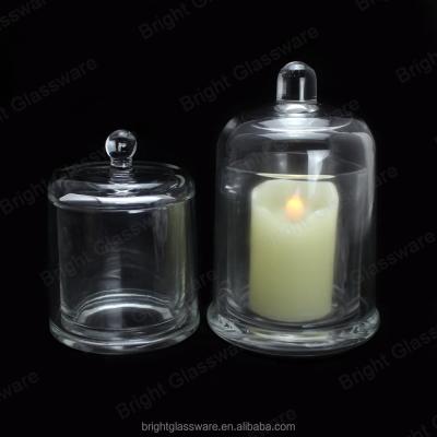 China Europe small glass bell is scented without smoke glass bell candle holder wholesale glass cover for sale