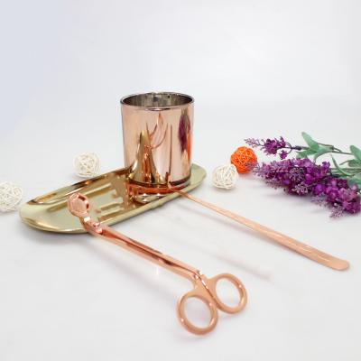 China Wholesale Home Rose Gold Color Candle Care Luxury Kit With Candle Decorating Tool for sale