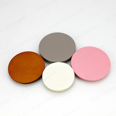 China Other Custom Black Gray Pink White Wooden Lid Candle Lids For Candle Jars for sale